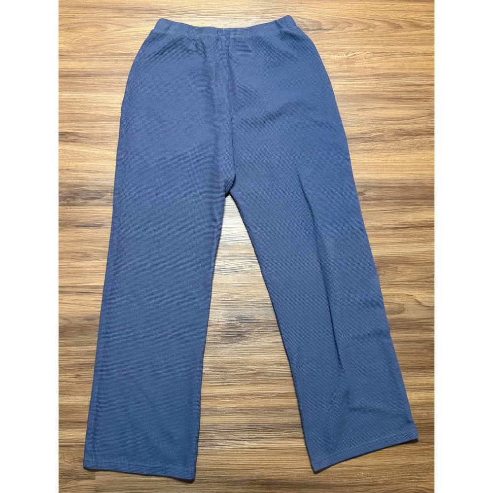 Comfrt Waffle Knit Lounge Set Shirt & Wide Leg Pants Blue Grey Mismatched Size - Picture 16 of 16